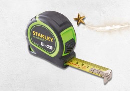 STANLEY 8m (26ft) Hi-Vis Tylon Tape Measure £6.50